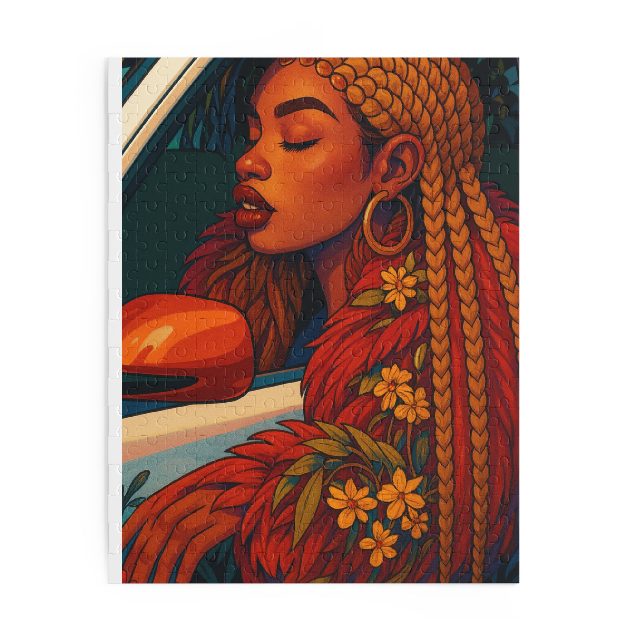 Braided Baddie Portrait puzzle | 252 Piece Art Jigsaw